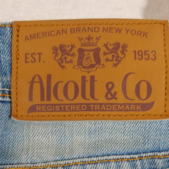 Alcott & Co  Distressed Button Fly Jimmy Slim Fit Jeans Blue Washed - Picture 8 of 10